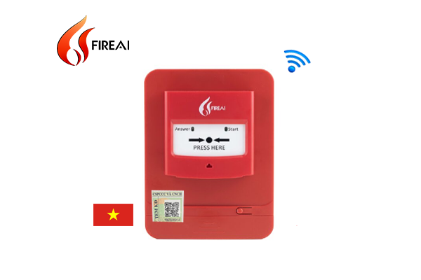 Nút nhấn báo cháy không dây FireAi WB-01